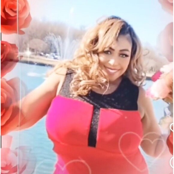 ENFOCUS Women Black & Red Bodycon Dress Size 20W - Picture 2 of 12